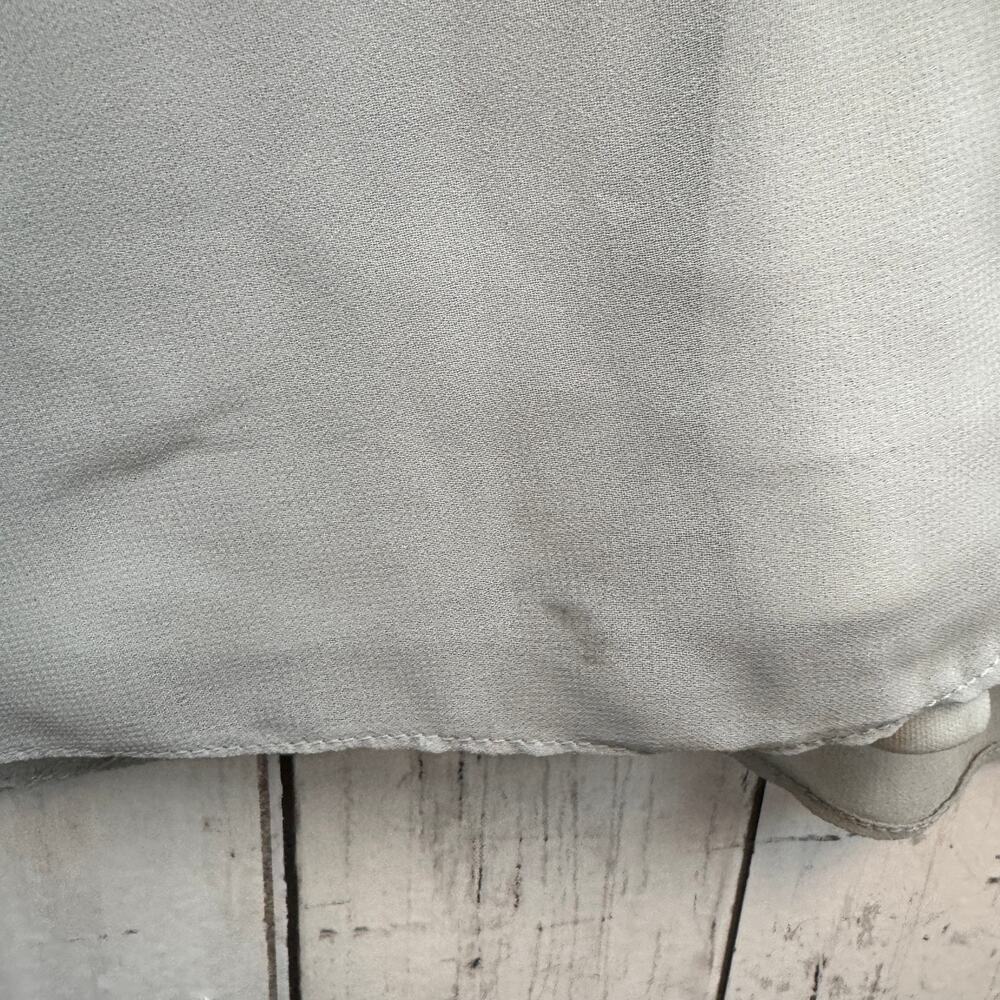 Birdy Grey Dove Gray Chiffon Devin Convertible Bridesmaid Dress With Slit Large - Picture 10 of 16